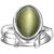 Natural  Unheated Gemstone Cat's Eye  Silver Ring