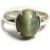Cat's Eye Stone Ring  Silver Ring Adjustable For Unisex