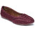 Kiana Women's Solid Maroon Canvas Closed Toe Bellies