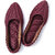 Kiana Women's Solid Maroon Canvas Closed Toe Bellies