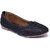 Kiana Women's Solid Black Canvas Slip On Closed Toe Bellies