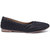 Kiana Women's Solid Black Canvas Slip On Closed Toe Bellies