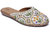 Kiana Women's Embroidered Off White Canvas Slip on Bellies