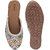 Kiana Women's Embroidered Off White Canvas Slip on Bellies