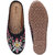 Kiana Women's Embroidered Black Canvas Slip on Closed Toe Bellies
