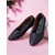 Kiana Women's Solid Black Canvas Slip On Closed Toe Bellies