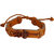 M Men Style Religious Lord Shiv Trishul Damaru Brown Leather   Adjustable Bracelets