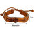 M Men Style Religious Lord Shiv Trishul Damaru Brown Leather   Adjustable Bracelets