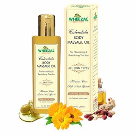 WHEEZAL CALENDULA BODY MASSAGE OIL 200 ML (PACK OF 2)
