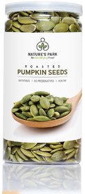 Nature's Park Roasted Pumpkin Seeds (Pepita) -Rich in Protein  Fibre in Pet Jar (140 g)