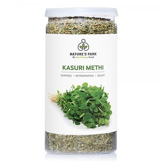 Nature's Park Kasuri Methi (Fenugreek Leaves) - Used to Enhance Flavour (Pet Jar) 45 g