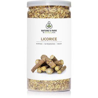 Nature's Park Licorice (Mulethi) - 100 Herbal  Natural Remedy for Skin And Hair (Pet Jar) 85 g