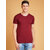 2DUDES BY RDG Men's Solid Maroon Cotton Slim Fit Round Neck T-Shirt