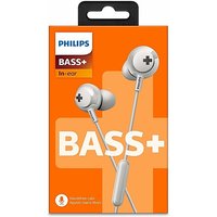 PHILIPS SHE4305WT/27 Bass+ Earphone with Mic Headphone Wired Headset (White, In the Ear).