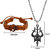 M Men Style  Shiv Mahadev Trishul Damaru Bracelet With Pendant  Combo For Men And Women