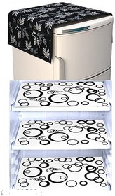 REVEXO Multicolour Fridge Top with 03 Fridge Mat
