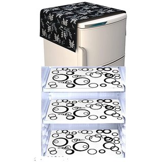 REVEXO Multicolour Fridge Top with 03 Fridge Mat
