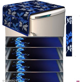 REVEXO Multicolour Fridge Top with 04 Fridge Mat