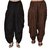 Cotoncroton Creations Combo Pack of Coffee  Black Semi Patiala Salwar