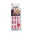 Lick - Press on Nails 24 pcs Coral Pink Artificial/False Reusable Acrylic Nails With Application Kit LKB-88-16