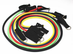 Resistance tube  Set  11 Pieces include 5 Stackable Exercise Bands