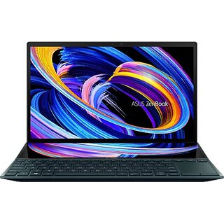 Asus Zenbook Duo 14 (2021) Touch Panel Core I5 11Th Gen - (8 Gb/512 Gb Ssd/Windows 11 Home) Ux482Ea-Ka501Ws Thin And Light Laptop(14 Inch, Celestial Blue, 1.62 Kg, With Ms Office)