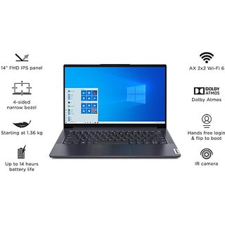 Lenovo Yoga Slim 7 Core I5 11Th Gen - (16 Gb/512 Gb Ssd/Windows 11 Home) 82A300Mbin Thin And Light Laptop(14 Inch, Slate Grey, With Ms Office)