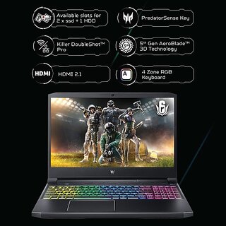 Acer Predator Helios 300 Core I7 11Th Gen - (16 Gb/1 Tb Ssd/Windows 10 Home/6 Gb Graphics/Nvidia Geforce Rtx 3060/165 Hz) Ph315-54-78Cp/Ph315-54 Gaming Laptop(15.6 Inches, Abyssal Black, 2.3 Kg)