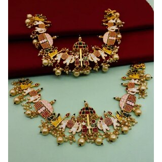 Golden Minakari design Doli motif Payal Jodi