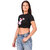 Printed Combo of 2 Crop TOPS of 170 GSM with Bio-Wash 100 Cotton Fabric Tshirts
