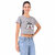 Printed Combo of 2 Crop TOPS of 170 GSM with Bio-Wash 100 Cotton Fabric Tshirts