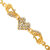 Memoir Brass Goldplated AD CZ Imitation Diamond Love Heartshape Bracelet Women Fashion Jewellery (BLNI8192)