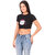 Printed Combo of 2 Crop TOPS of 170 GSM with Bio-Wash 100 Cotton Fabric Tshirts