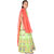 Kidzo Girls Floral Green Semi-Stitched Lehenga Choli with Dupatta