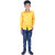 Kid Kupboard Pure Cotton Full-Sleeves Shirt For Boys (Light Yellow, Pack of 1)