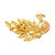 Brass Goldplated Peacock design Colourful Sareepin Dupatta Pin Brooch Men women
