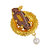 Brass Goldplated Meenakari Stylish Fashion Sareepin Brooch Men Women