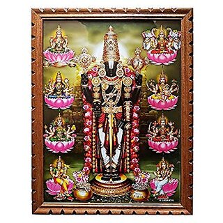 Buy Emperor Art Gallery God Venkateswara Swamy with Lakshmi Photo ...
