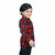 Kid Kupboard Pure Cotton Full-Sleeves Check Box Printed Shirt For Boys (Red, Pack of 1)