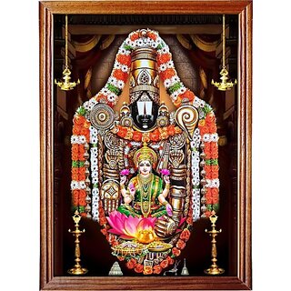 Buy Mperor God Venkateswara Swamy With Lakshmi Photo Frame Religious ...
