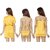 Nivcy Women Satin Nightwear Yellow Small