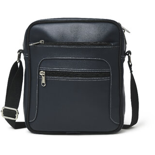 MATRICE messenger bag with blue faux vegan leather(NE-S-0800-Blue)