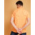 2DUDES BY RDG Men's Solid Orange Cotton Matty Slim Fit Side Slit Polo T-Shirt