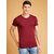 2DUDES BY RDG Men's Solid Maroon Cotton Slim Fit Round Neck T-Shirt