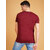 2DUDES BY RDG Men's Solid Maroon Cotton Slim Fit Round Neck T-Shirt