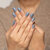 Lick - Press on Nails 24 Pcs Sky Blue Square Shape Artificial Nails Extension Reusable Stick on Nails LKA-88-6