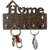 Modern Home Design Wood Key Holder(5 Hooks, Brown)
