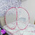 Baby Mosquito Net Polyester Foldable for Baby White Color and Pink Border