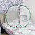 Polyester Washable Foldable Baby Mosquito Net for Baby White Color and Green Border