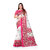 SVB Saree White  & Pink Art Silk Printed Saree